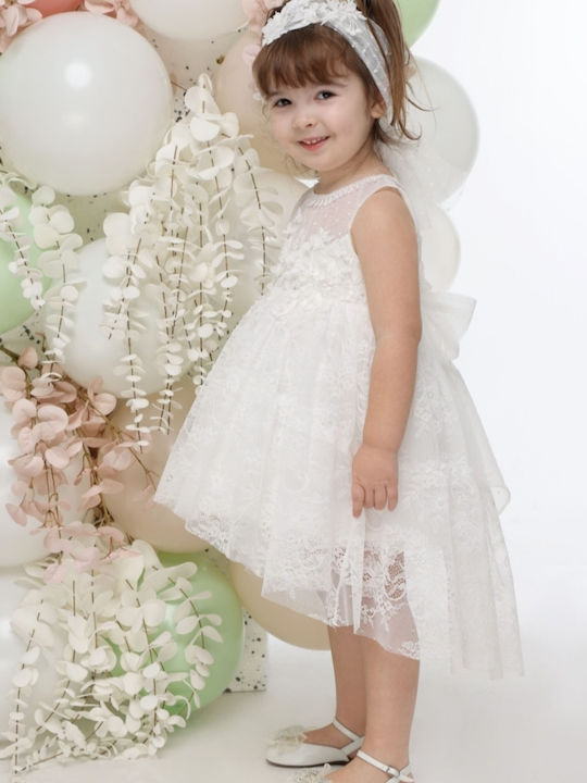 Mi Chiamo Ecru Taufkleid aus Spitze