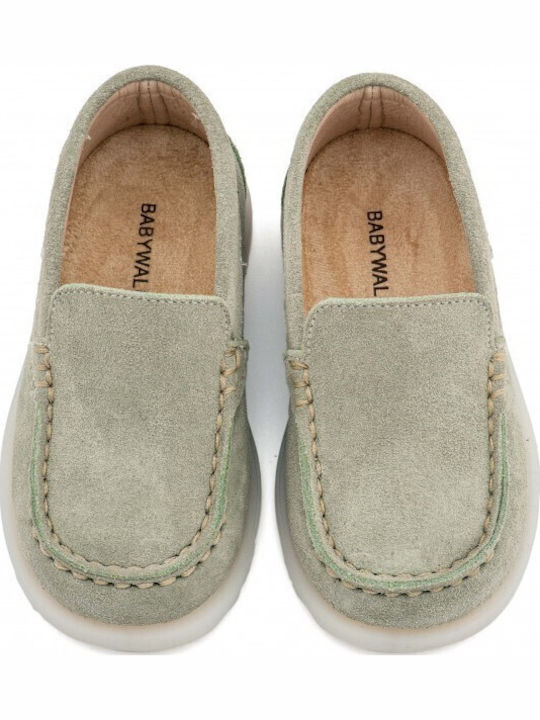 Babywalker Babywalker Leather Moccasins Green for Baptism