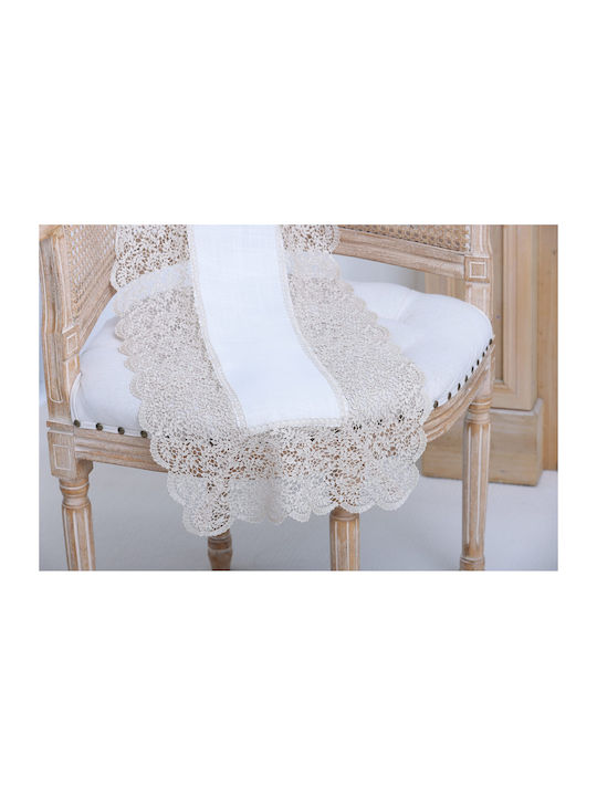 Liolios Home Τραπεζομάντηλο με Κέντημα Σετ 3τμχ Qz1600053 Cappuccino