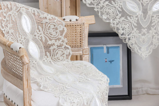 Liolios Home Runner with Embroidery Ivory 40x110cm