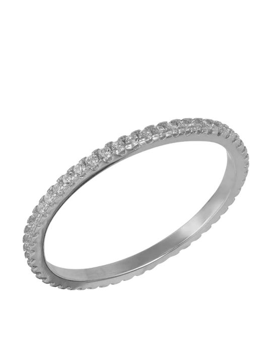 Damen Ring Vollring mit Zirkonia aus Silber