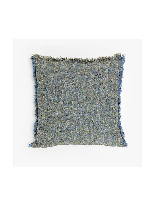 InTheBox Μαξιλάρι Καναπέ Bluing C από 100% Βαμβάκι Μπλε 50x50εκ.