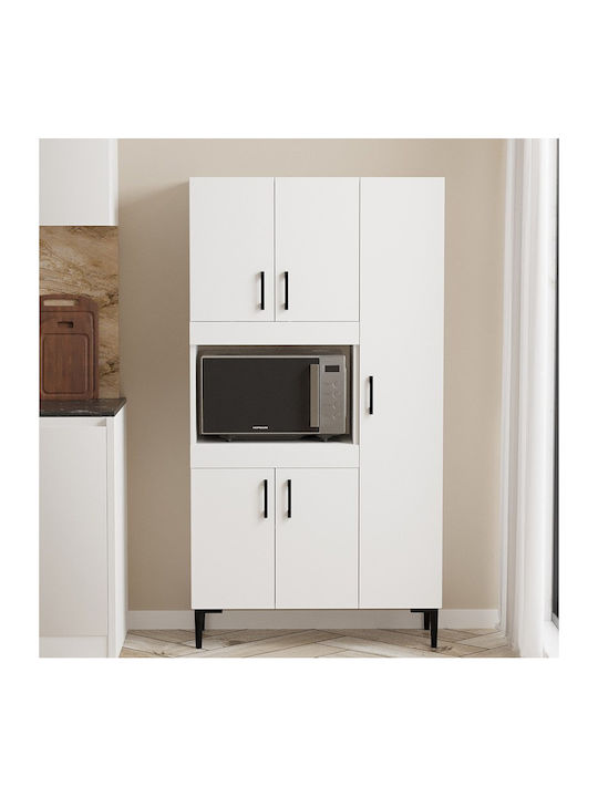 Defne Ντουλάπι Κάτω Φούρνου Λευκή Απόχρωση 89x37.5x160εκ.