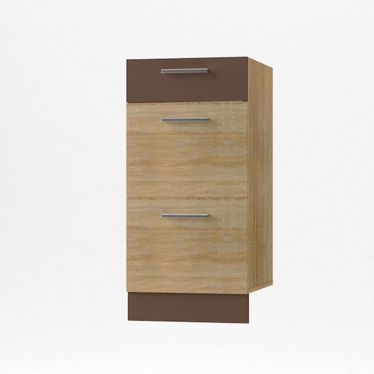 Alina Epipedepia Kommode Küchenschränke Sonoma-Mokka 40x44.5x85cm