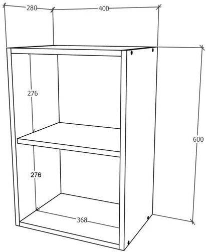 Corp Dulap Suspendata cu Blat de Lucru Glossy Gray/white 40x30x60buc