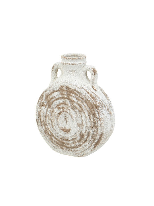 Artekko Decorative Vase Antique White 18.5x8x23cm