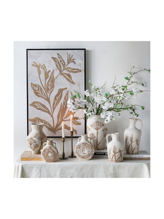 Artekko Decorative Vase Antique White 18.5x8x23cm