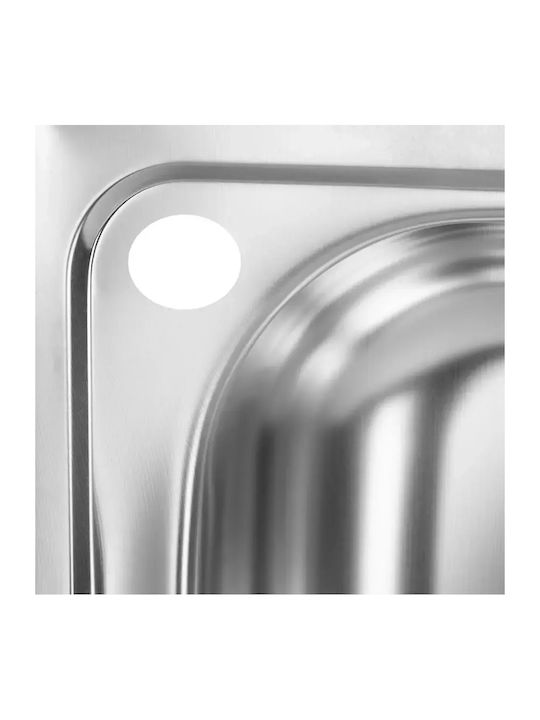 Sanitec Drop-In Chiuvetă Inox L50xW40cm Gri