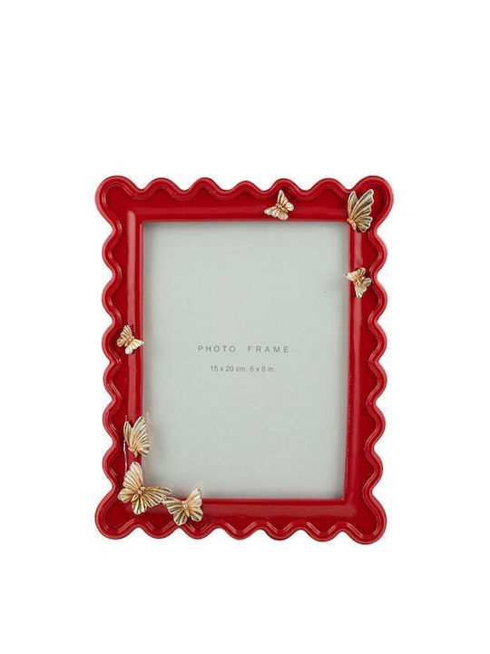 Zen Collection Plastic Photo Frame with Red Frame