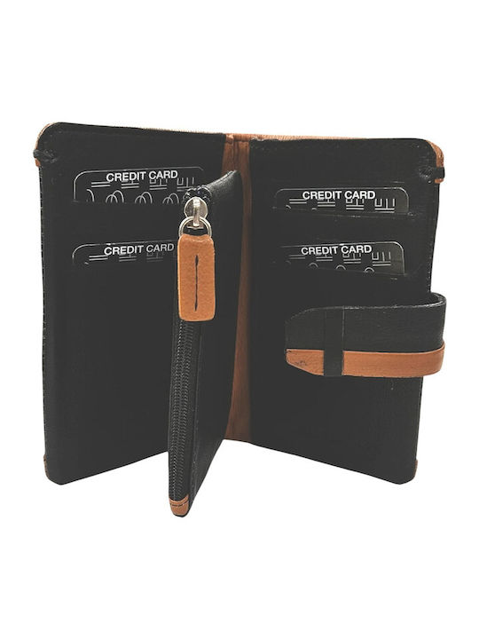 521-1084 Mic Din piele Portofel de damă Clasice cu RFID Negru