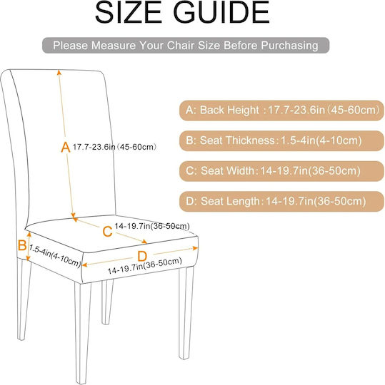 Lycra Elastic Chair Cover Ecru