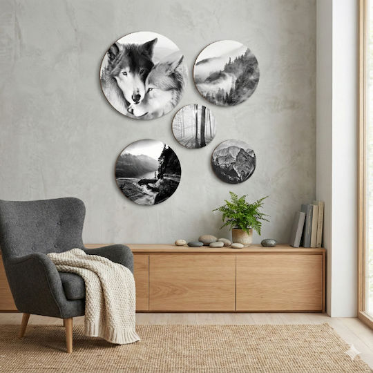 Decowalls Петкратен Панел на Платнен 40x40см