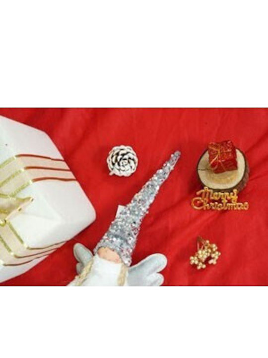 Christmas Angel Ornament Flippy White Grey Textile 53 Cm