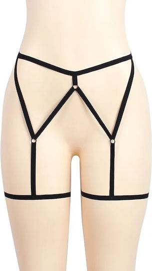 Kinksters Kinksters Leder- und Latex-Outfit Harness Schwarz