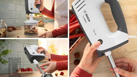 Bosch Μίξερ με Πλαστικό Κάδο Λευκό 750W