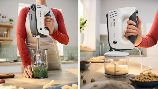 Bosch Μίξερ με Πλαστικό Κάδο Λευκό 750W