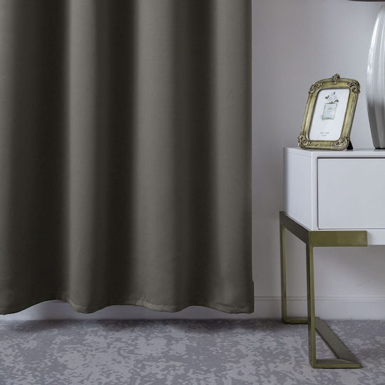 Beauty Home Perdea Opacă Cu Capse Maro 140x270 cm