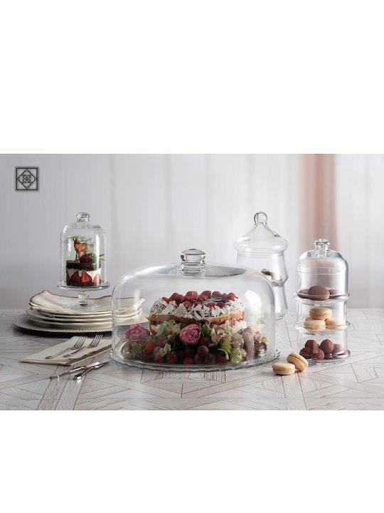 Espiel Villa Patisserie Γυάλινη Εταζέρα Διάφανη Ø26xY26cm Π26xΜ26xΥ26cm 6τμχ