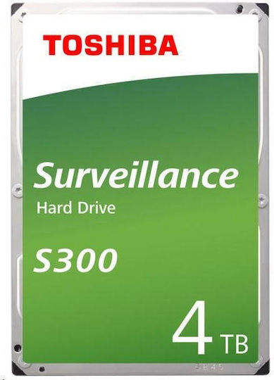 Toshiba S300 Surveillance 4TB HDD Hard Drive 3.5" SATA III 5400rpm with 128MB Cache for Recorder HDWT840UZSVA