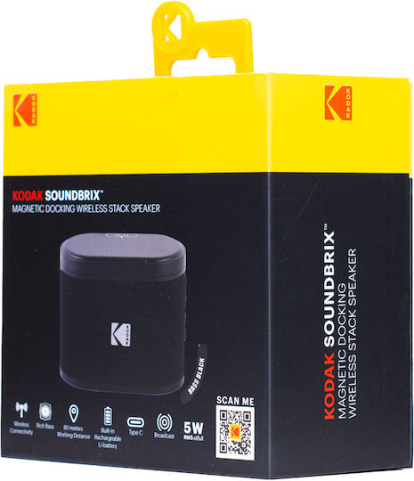 Kodak SOUNDBRIX Ηχείο Bluetooth 5W με Διάρκεια Μπαταρίας έως 5 ώρες Bass Black