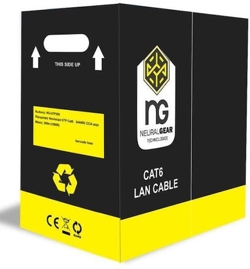 NG U/UTP Cat.6 (Gigabit) Καλώδιο Δικτύου Ethernet 100m Γκρι