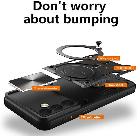 Techsuit Camguard Umschlag Rückseite Schwarz (OnePlus 15R - Techsuit)