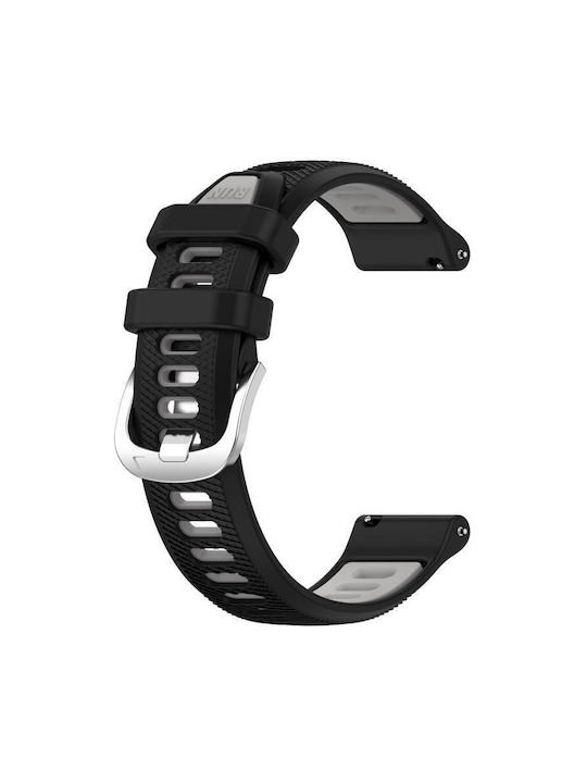 Λουράκι Ρολογιού Δύο Χρώματα Σιλικόνης Amazfit Bip 1s 20 Χιλ Μαύρο + Γκρι