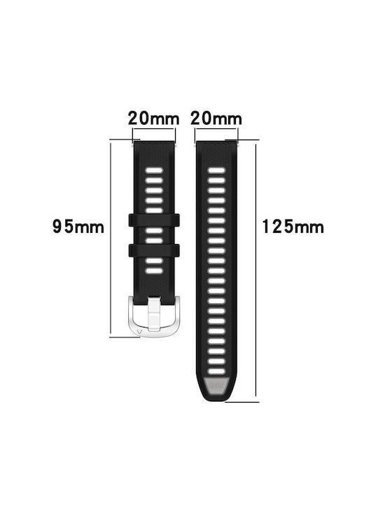 Watch Strap Two Colors Silicone Amazfit Bip 1s 20 Mm White + Cyan Green