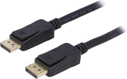 Qoltec Cable DisplayPort male - DisplayPort male 3m Μαύρο (50588)