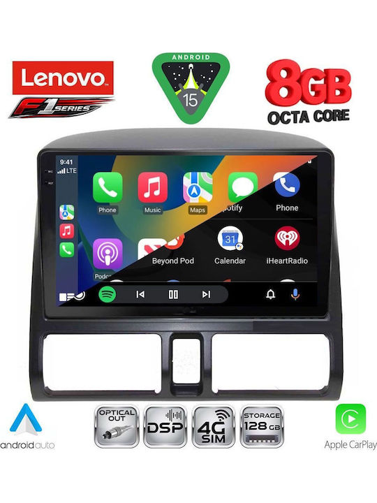 Lenovo Car Audio System for Honda CR-V 1996-2006 with Clima (Bluetooth/USB/WiFi/GPS/Apple-Carplay/Android-Auto) with Touch Screen 9"