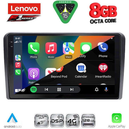 Lenovo Ηχοσύστημα Αυτοκινήτου για Ford Tourneo / Courier 2014 (Bluetooth/USB/WiFi/GPS/Apple-Carplay/Android-Auto) με Οθόνη Αφής 9"