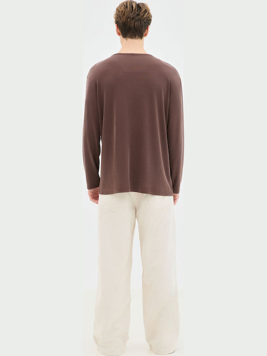 Long Sleeve Blouse Brown
