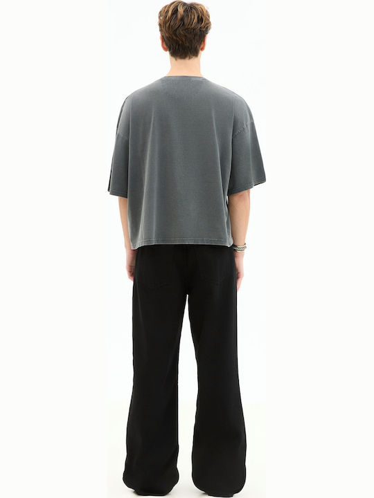 Bluza Tricou Cu Mâneci Scurte Gri