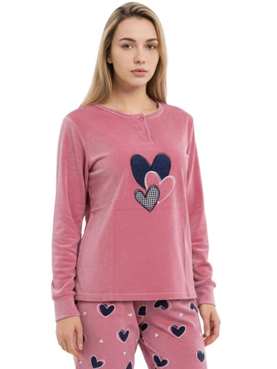 Lovelx Homewear Χειμερινό Γυναικείο Σετ Πιτζάμας Σάπιο Μήλο Lovelx Homewear Χειμερινό Γυναικείο Σετ Πιτζάμας Σάπιο Μήλο