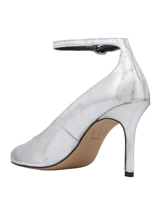 Pumps mit hohem Absatz Silber