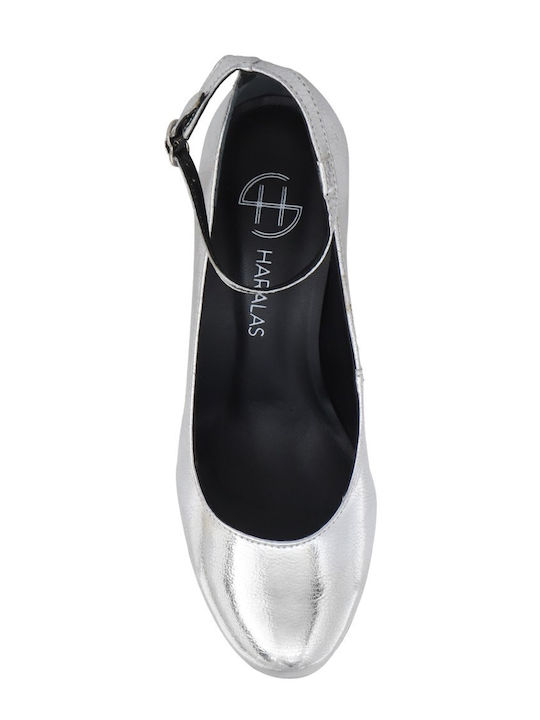 Pumps mit hohem Absatz Silber