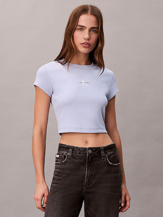 Γυναικείο Crop T-shirt Λιλά