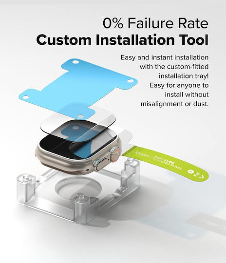Ringke Easy Slide Tempered Glass pentru Galaxy Watch Ultra 2buc RGK1215