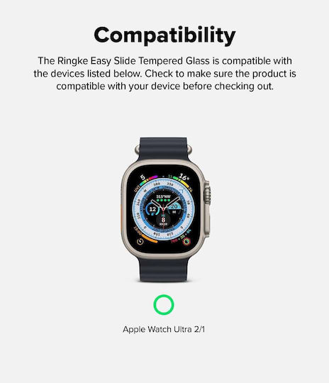 Ringke Easy Slide Tempered Glass pentru Galaxy Watch Ultra 2buc RGK1215