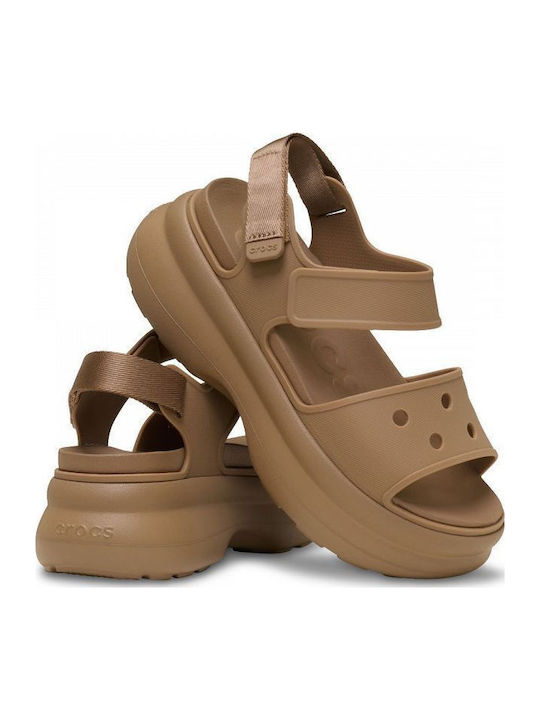 Women's Flat Sandals in Brown Color