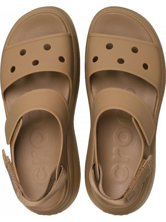 Women's Flat Sandals in Brown Color