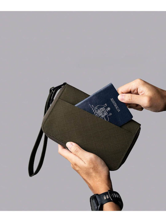 Ανδρικό Πορτοφόλι Ταξιδίου με RFID Πράσινο