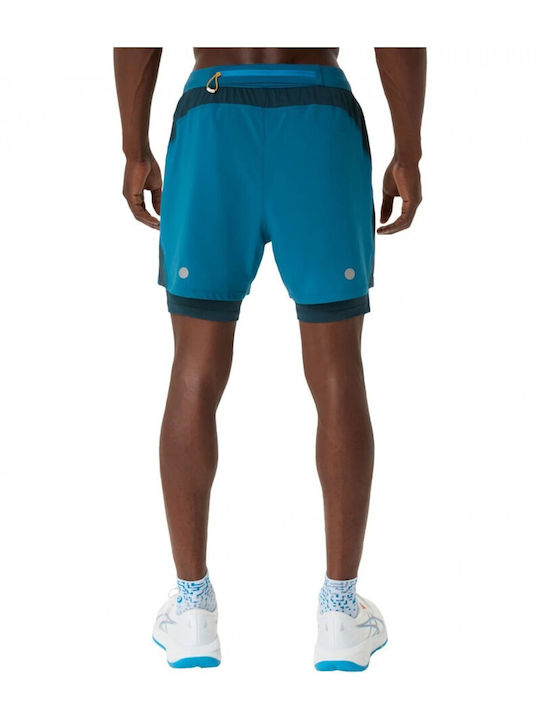 2 in 1 Sports Men's Blue Shorts