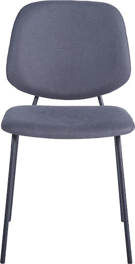Pietro Dining Room Metallic Chair Anthracite-black Metal 45x55x82.5cm