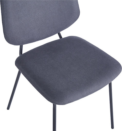 Pietro Dining Room Metallic Chair Anthracite-black Metal 45x55x82.5cm