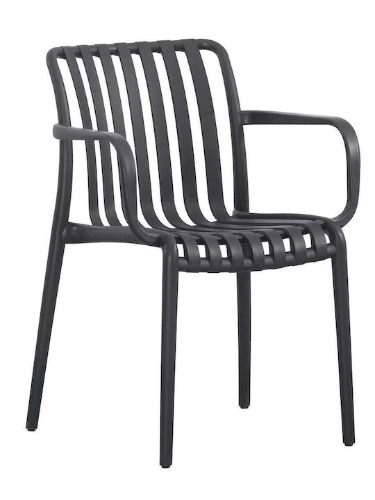 Gartenstühle Polypropylen Moda Schwarz 54x57x80cm