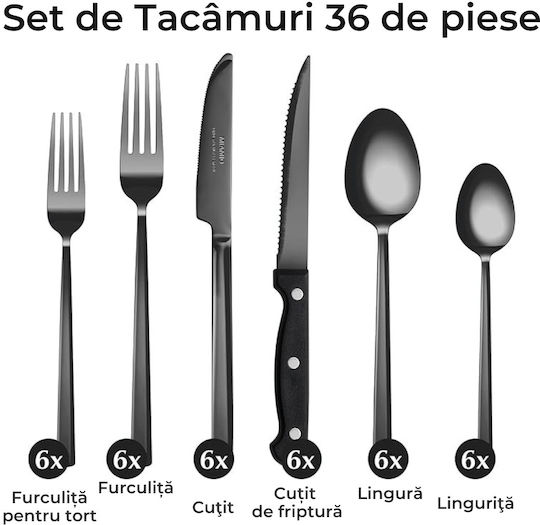 Miamio Set De Tacâmuri 36 Bucăți Miamio Set De Tacâmuri 36 Bucăți