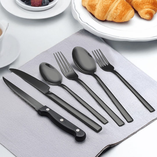 Miamio Set de Tacâmuri Inoxidabil Negre 36buc