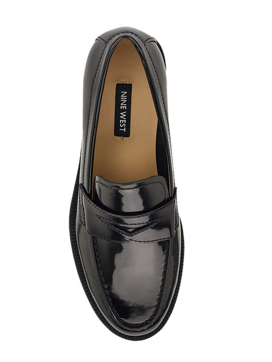 Berg3 Patent Leather Women's Loafers in Black Color