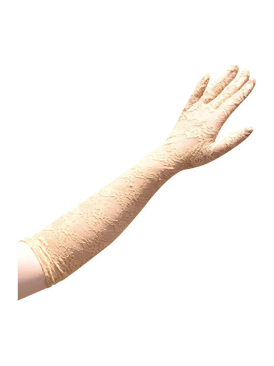Bridal Gloves Long Lace Fingers White Candace
